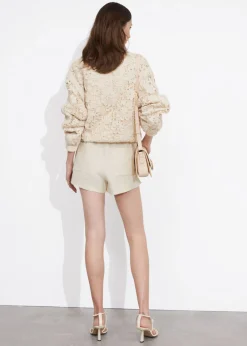 Short à Finition Jacquard