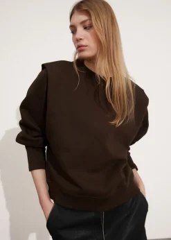 Sweat Ajusté à épaules Plissées