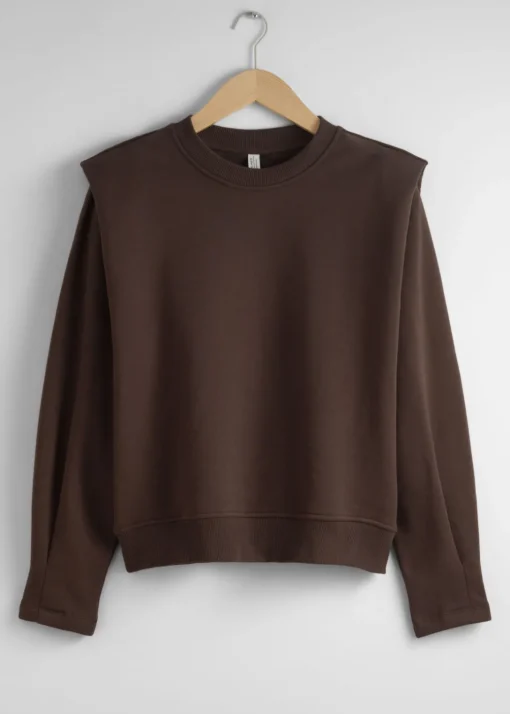 Sweat Ajusté à épaules Plissées