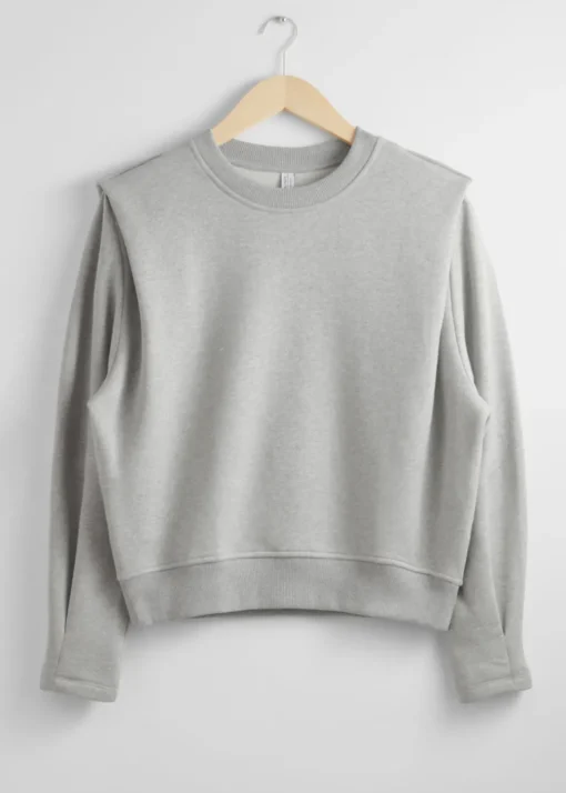 Sweat Ajusté à épaules Plissées