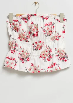 Top Bustier élastique Avec Broderies