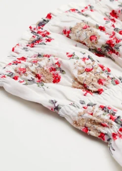 Top Bustier élastique Avec Broderies