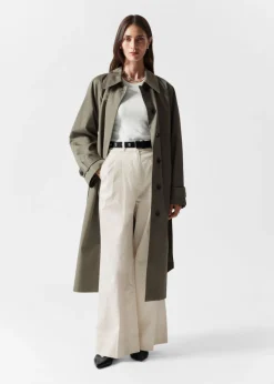 Trench-coat à Boutonnage Simple