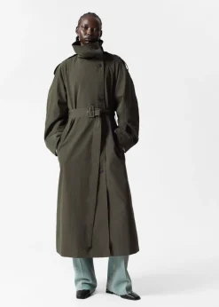 Trench-coat à Col Montant