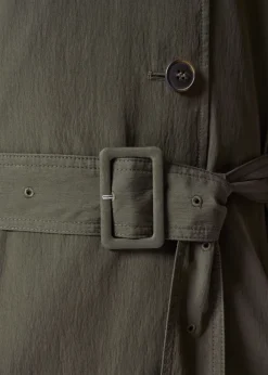 Trench-coat à Col Montant