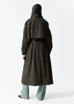Trench-coat à Col Montant