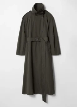 Trench-coat à Col Montant