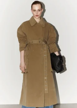 Trench-coat à Poches à Rabat