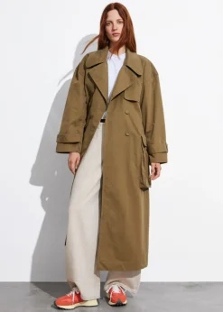 Trench-coat à Poches à Rabat