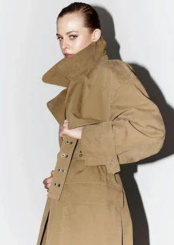 Trench-coat à Poches à Rabat