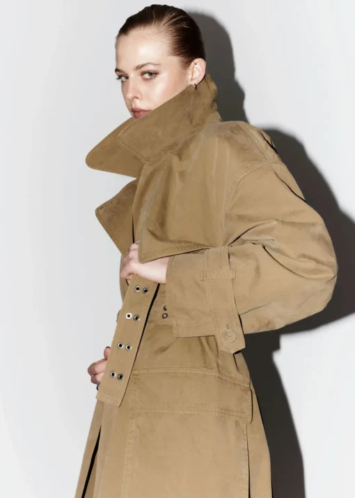 Trench-coat à Poches à Rabat