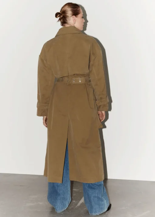 Trench-coat à Poches à Rabat