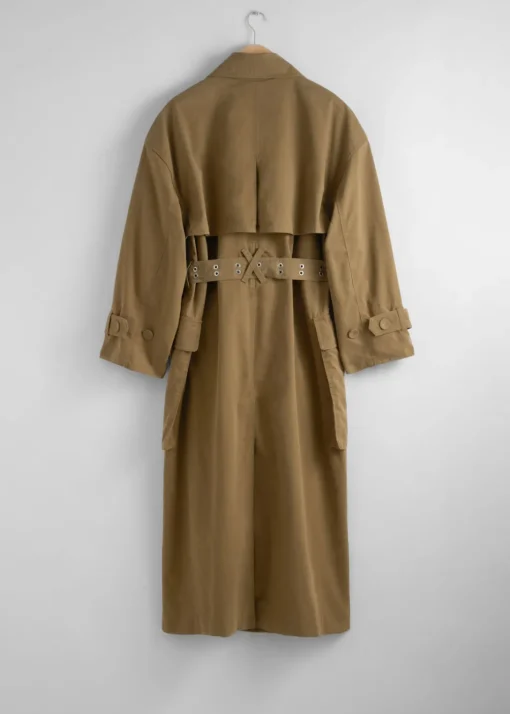 Trench-coat à Poches à Rabat