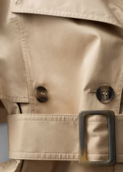 Trench-coat Avec Ceinture à Boucle
