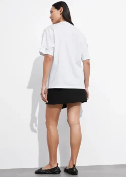 T-shirt à Motifs Floraux Appliqués