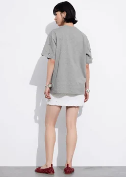 T-shirt à Motifs Floraux Appliqués