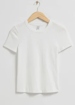 T-shirt Court Côtelé