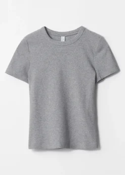 T-shirt Court Côtelé