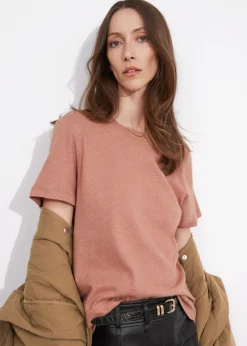 T-shirt En Lin Mélangé