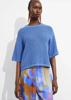 T-shirt En Maille Côtelée Transparente