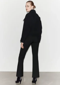 Veste à Col En Laine Mélangée