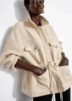 Veste à Cordon De Serrage En Tweed
