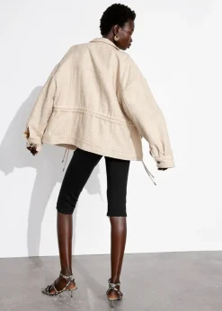 Veste à Cordon De Serrage En Tweed