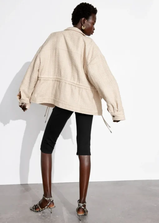 Veste à Cordon De Serrage En Tweed