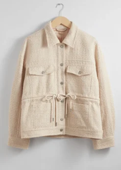Veste à Cordon De Serrage En Tweed