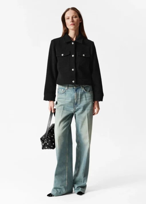 Veste Bouclée Boutonnée