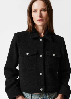 Veste Bouclée Boutonnée