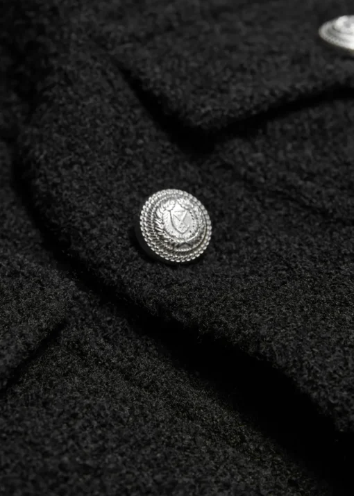 Veste Bouclée Boutonnée