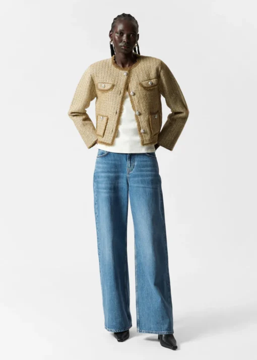 Veste Boutonnée En Tweed