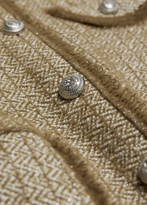 Veste Boutonnée En Tweed