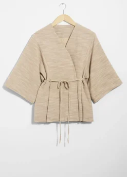 Veste Ceinturée En Soie Mélangée