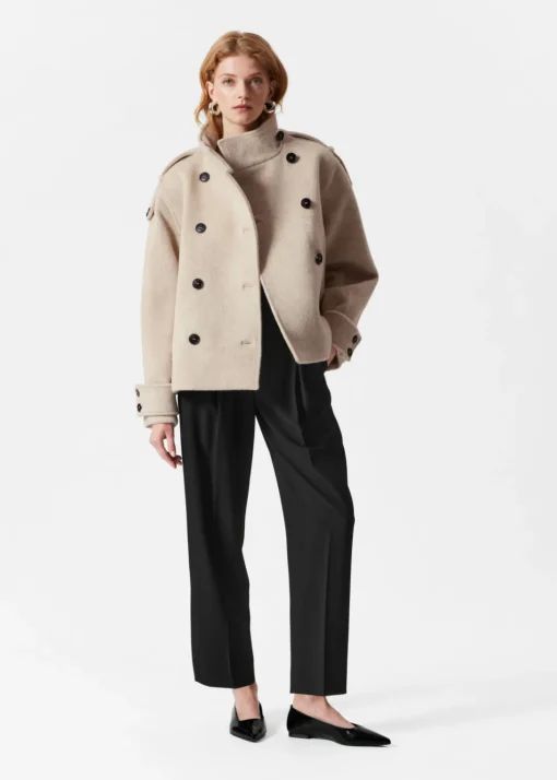 Veste En Laine à Double Boutonnage