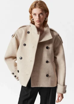Veste En Laine à Double Boutonnage