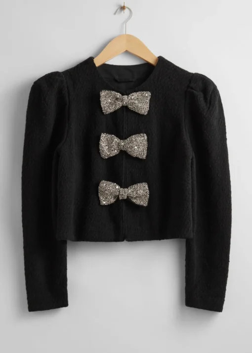 Veste En Tweed à Nœuds étincelants