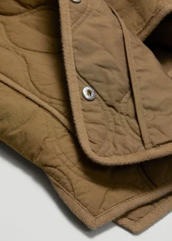 Veste Matelassée à épaules Longues