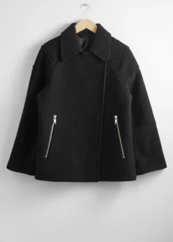 Veste Motard En Laine